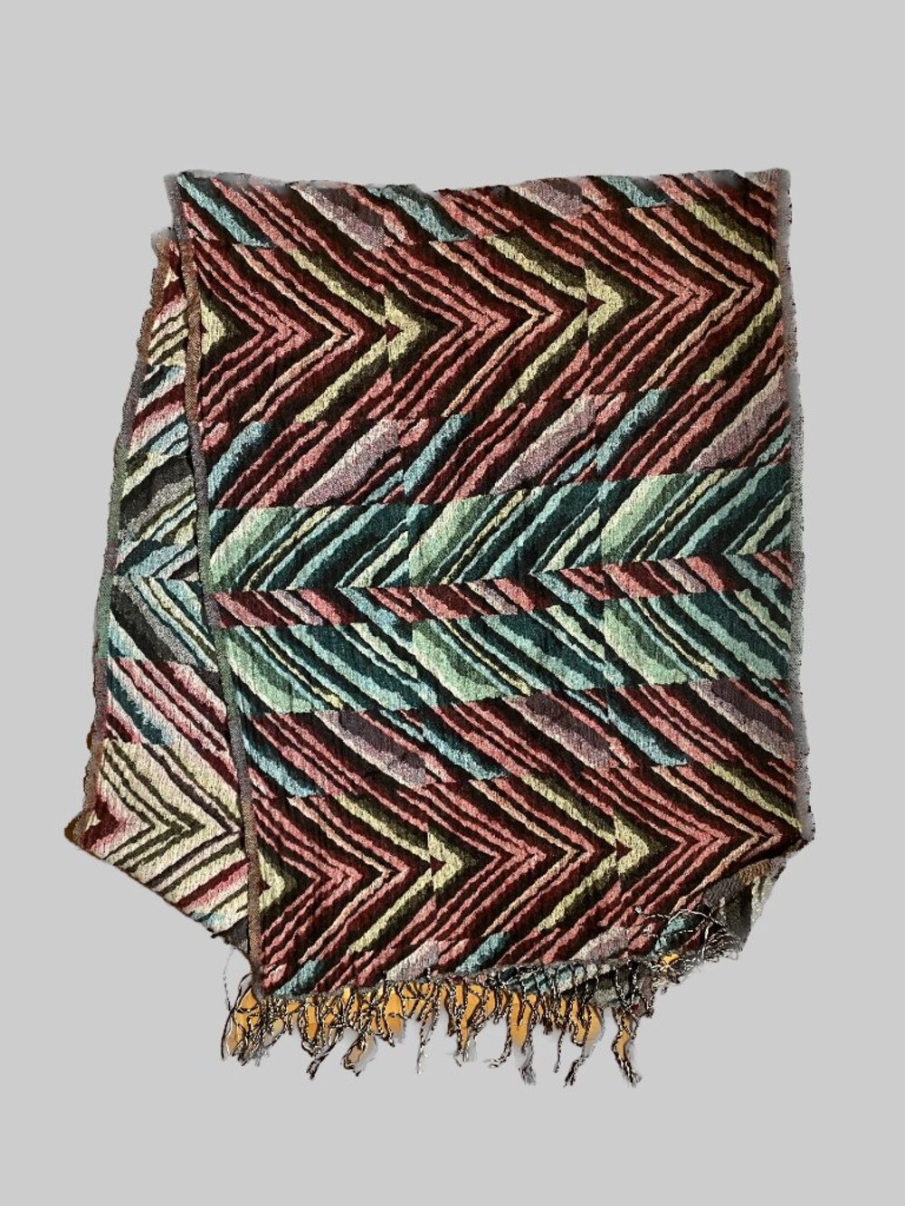 Wilfred 50/50 Wool/Viscose Colourful Stripe Print Blanket Scarf
